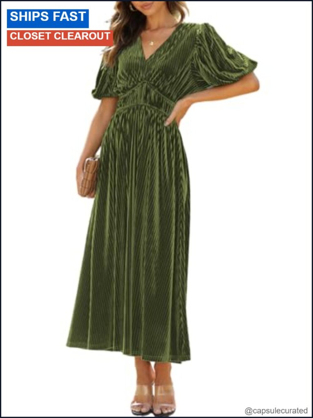 Velvet Maxi Dress V-Neck A-Line Wedding Guest Formal Cocktail Fall
